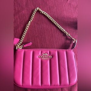 Coach Fuchsia Quilted Crossbody Bag
